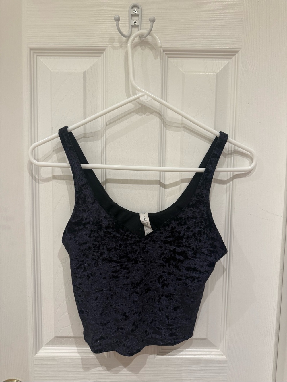 Lululemon Velvet Cropped Tank Top in Deep Navy